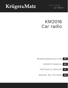 Bruksanvisning Krüger and Matz KM2016 Bilradio