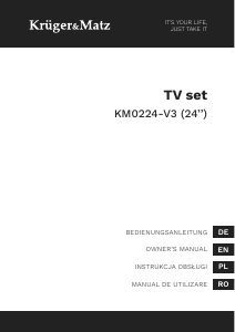 Bruksanvisning Krüger and Matz KM0224-V3 LED TV