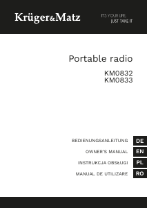 Bedienungsanleitung Krüger and Matz KM0832 Radio