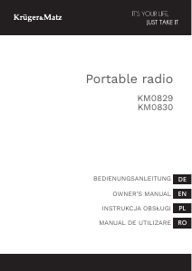 Manual Krüger and Matz KM0830 Radio