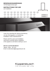 Kullanım kılavuzu Küppersbusch DW8500.1S Davlumbaz