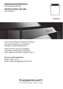 Bedienungsanleitung Küppersbusch G4320.0v Geschirrspüler