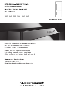 Bedienungsanleitung Küppersbusch FKG8540.0i Kühl-gefrierkombination