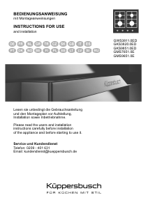 Rokasgrāmata Küppersbusch GKS3820.0ED Plīts virsma