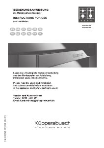 Mode d’emploi Küppersbusch KIG9850.0SR-DBA Table de cuisson
