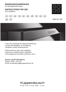 Mode d’emploi Küppersbusch KE6130.1SE Table de cuisson