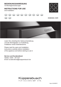 Mode d’emploi Küppersbusch KMI8590.0SR Table de cuisson