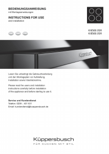 Mode d’emploi Küppersbusch KI6560.0SR Table de cuisson