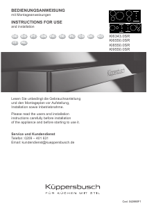 Mode d’emploi Küppersbusch KI8550.0KSMR MattBlack Table de cuisson