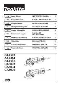 Kullanım kılavuzu Makita GA5094 Avuç taşlama makinesi