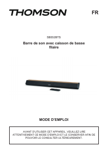 Manual de uso Thomson SB552BTS Sistema de home cinema