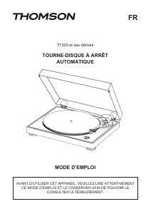 Manuale Thomson TT301 Giradischi