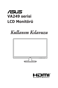 Kullanım kılavuzu Asus VA249 LCD ekran