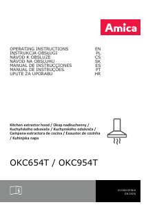 Bruksanvisning Amica OKC 654 T Köksfläkt