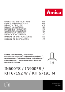 Mode d’emploi Amica IN 900 MS Hotte aspirante