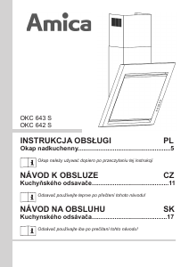 Návod Amica OKC 643 S Digestor