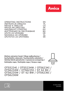 Bruksanvisning Amica OTS 6236 W Köksfläkt