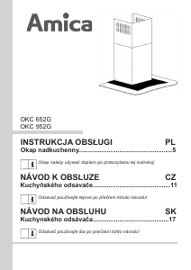 Instrukcja Amica OKC 952 G Okap kuchenny