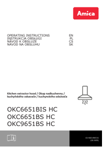 Návod Amica OKC 9651 BS HC Digestor