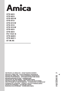 Manual Amica OTS 615 W Cooker Hood