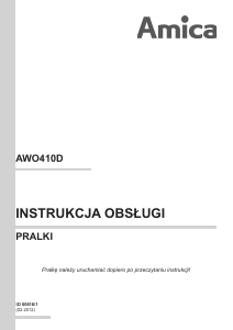 Instrukcja Amica AWO410D Pralka