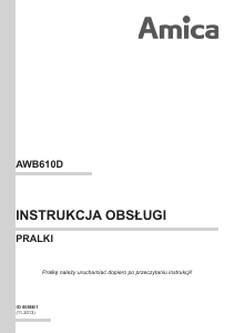 Instrukcja Amica AWB610D Pralka
