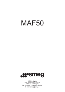 Manuale Smeg MAF50WH Rubinetto
