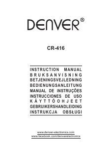 Brugsanvisning Denver CR-416 Radio-vækkeure