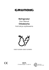 Εγχειρίδιο Grundig GQN21245XBRN Ψυγειοκαταψύκτης