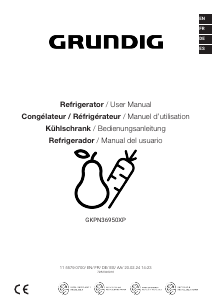 Bedienungsanleitung Grundig GKPN 36950 XP Kühlschrank