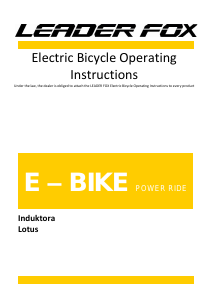 Bruksanvisning Leader Fox Lotus Elcykel