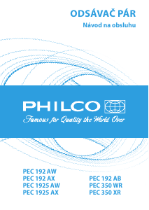 Návod Philco PEC 1925 AX Digestor