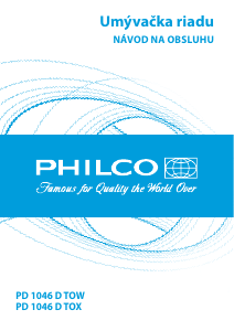 Bruksanvisning Philco PD 1046 DTOX Diskmaskin