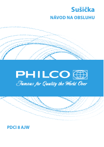 Manual Philco PDCI 8 AJW Máquina de secar roupa