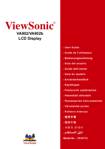 Bruksanvisning ViewSonic VA902 LCD skärm