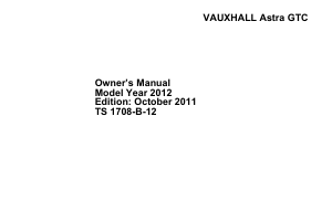 Bruksanvisning Vauxhall Astra GTC (2012)