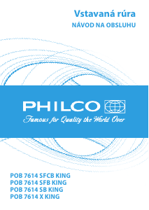 Návod Philco POB 7614 SB KING Rúra