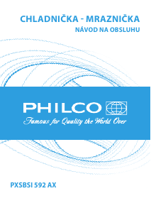 Návod Philco PXSBSI 592 AX Chladnička