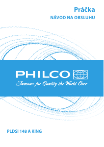 Návod Philco PLDSI 148 A KING Práčka