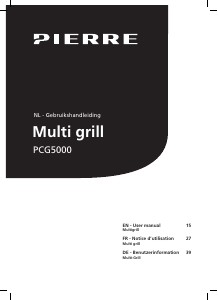 Handleiding Pierre PCG5000 Contactgrill