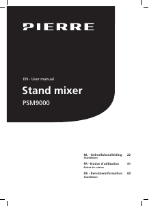 Bruksanvisning Pierre SM9000 Köksmaskin