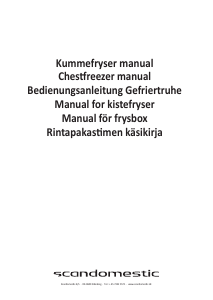 Bruksanvisning Scandomestic CF400WE Frys