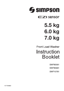 Handleiding Simpson SWF10761 Wasmachine