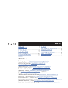 Mode d’emploi Timex TW2V88800 Marlin Montre
