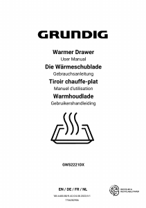 Bedienungsanleitung Grundig GWS2221DX Wärmeschublade