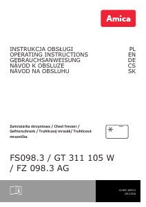 Manuál Amica GT 311 105 W Mraznička