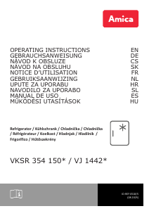 Bruksanvisning Amica VKSR 354 155 B Kylskåp