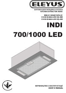 Manual Eleyus INDI 1000 LED 52 BL Cooker Hood