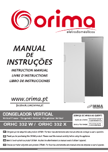 Manual de uso Orima ORHC 332 X Congelador