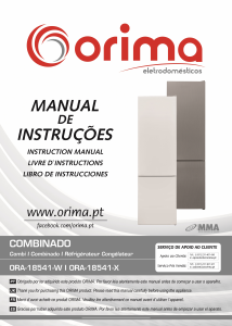 Mode d’emploi Orima ORA 18541 X Réfrigérateur combiné